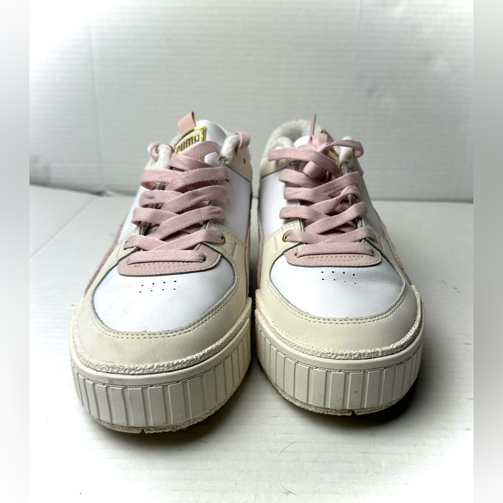 PUMA Cali Sport Mix Maeshmallow Women Shoes - Size 9.5 Pink White Beige Trainers - Picture 2 of 7